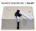 BLANCO SUBLINE 500-U, Ceramic PuraPlus, magnolia glossy, w/o drain remote control, w/o bowl layout, 600 mm min. cabinet size
